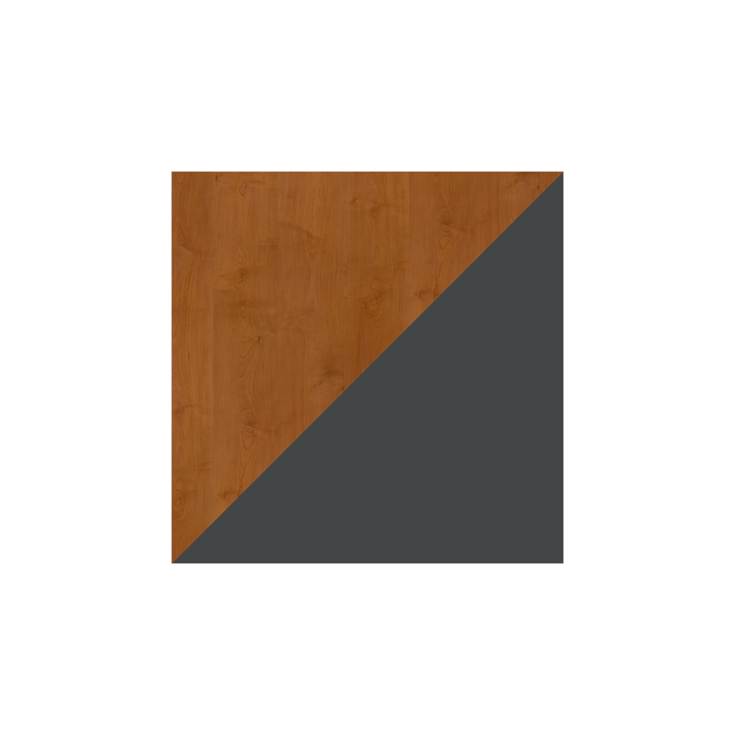 Series A 48W Desk with Drawers in Natural Cherry and Slate - Engineered Wood