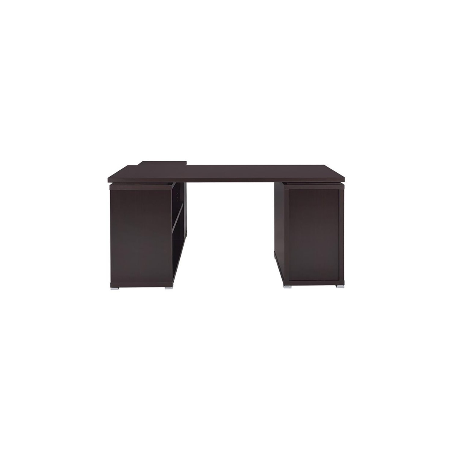 Coaster Yvette L Shaped Writing Desk in Cappuccino