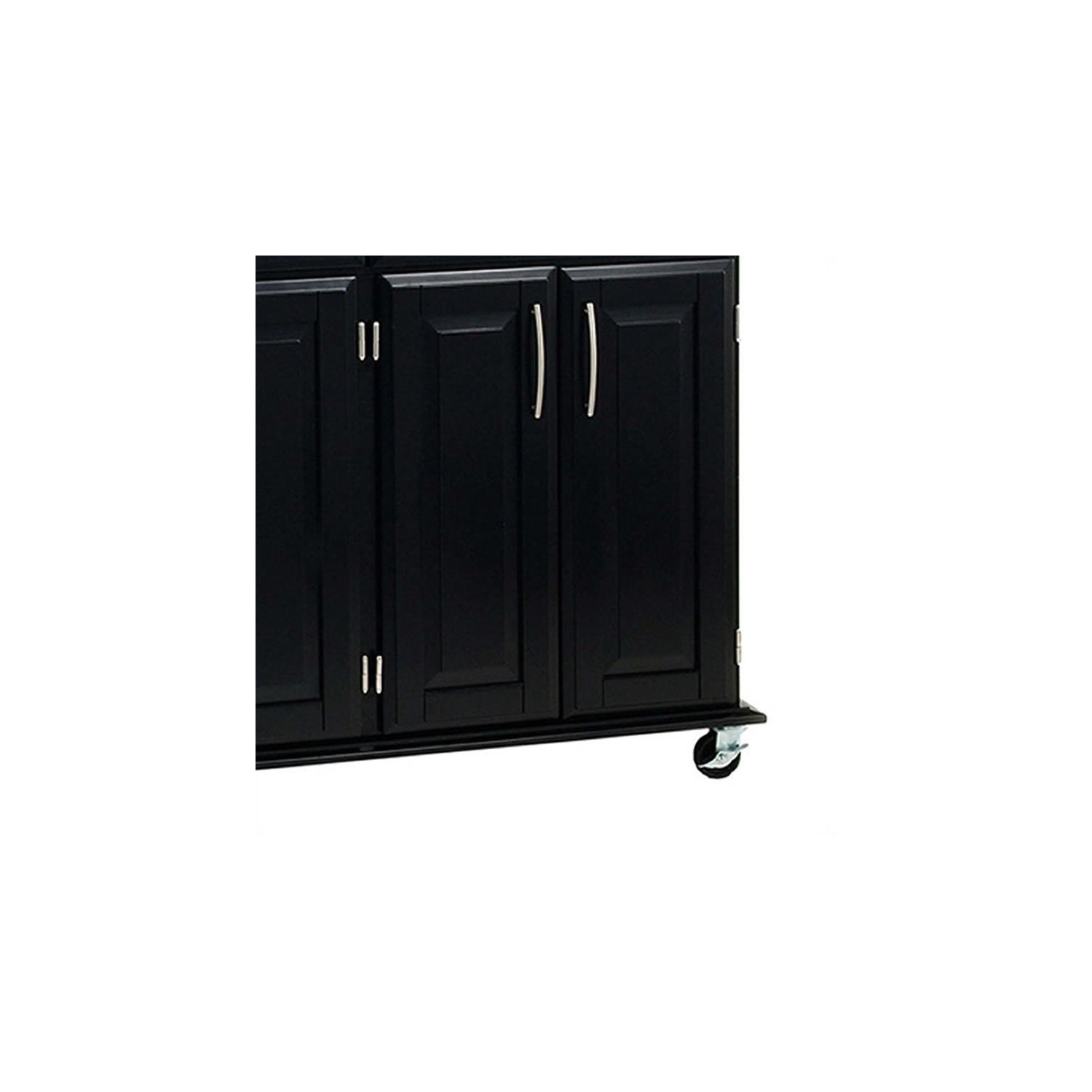 Homestyles Dolly Madison Wood Rolling Kitchen Cart in Black