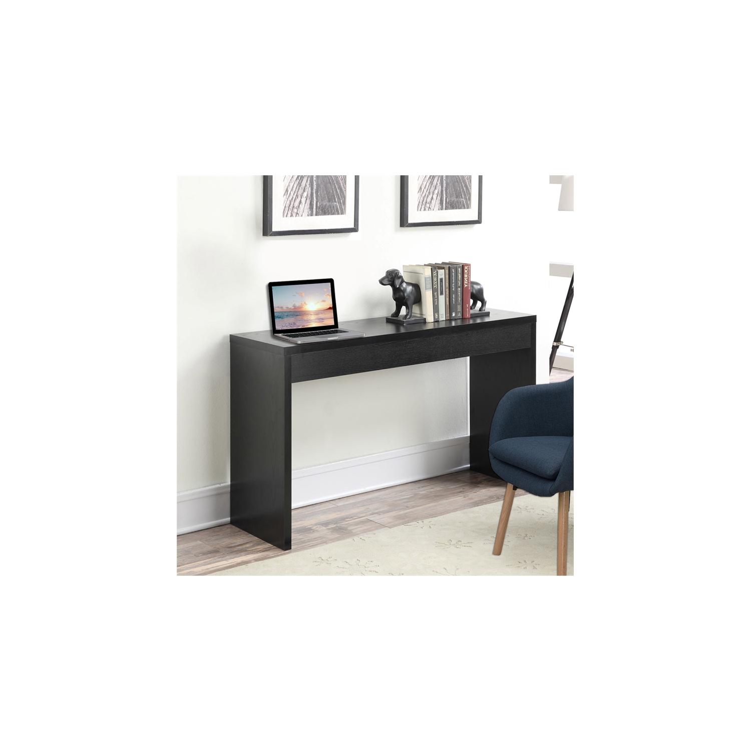 Convenience Concepts Northfield Hall Console in Black Wood Finish