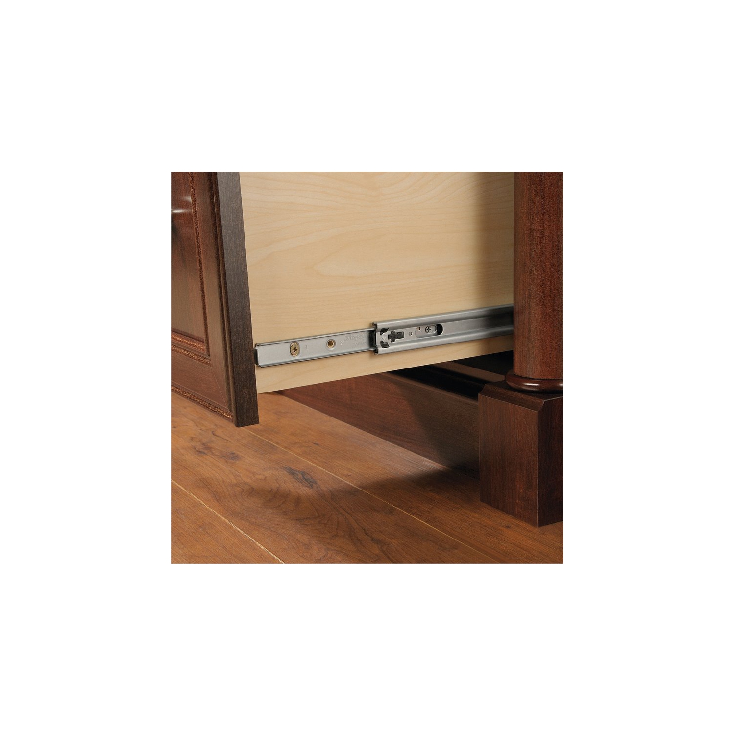 Sauder Palladia Contemporary Wood Computer Desk With Hutch in Cherry