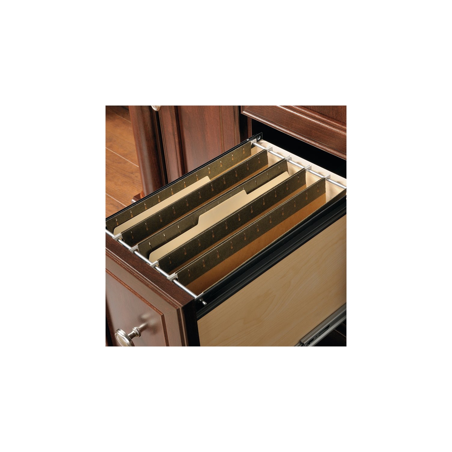 Sauder Palladia Contemporary Wood Computer Desk With Hutch in Cherry