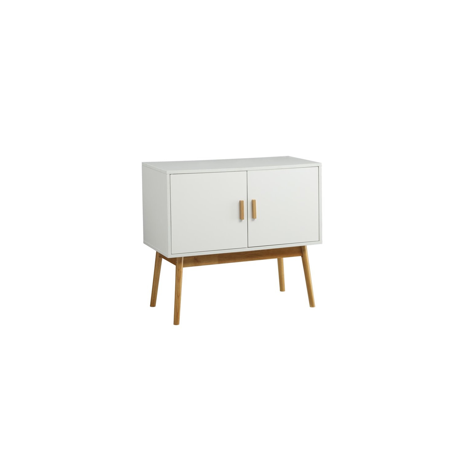Convenience Concepts Oslo Storage Console Table in White Wood Finish