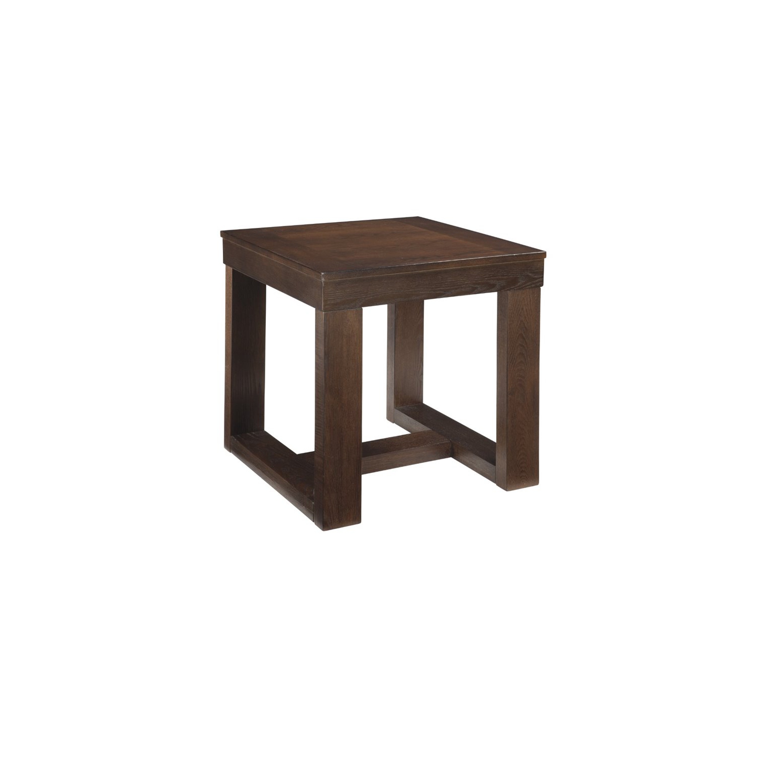 Ashley Furniture Watson Square End Table in Dark Brown