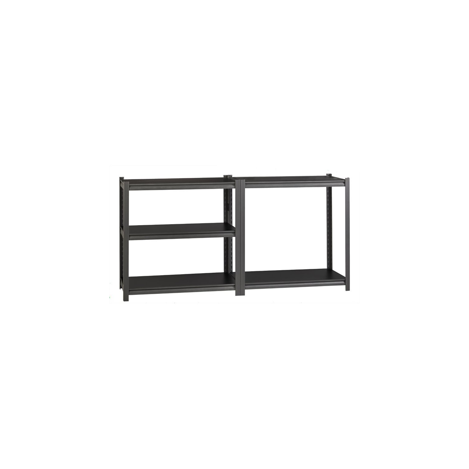 Hirsh 3200 Riveted Metal Shelving 5-Shelf Unit 18Dx48Wx72H Gunmetal Gray/Black
