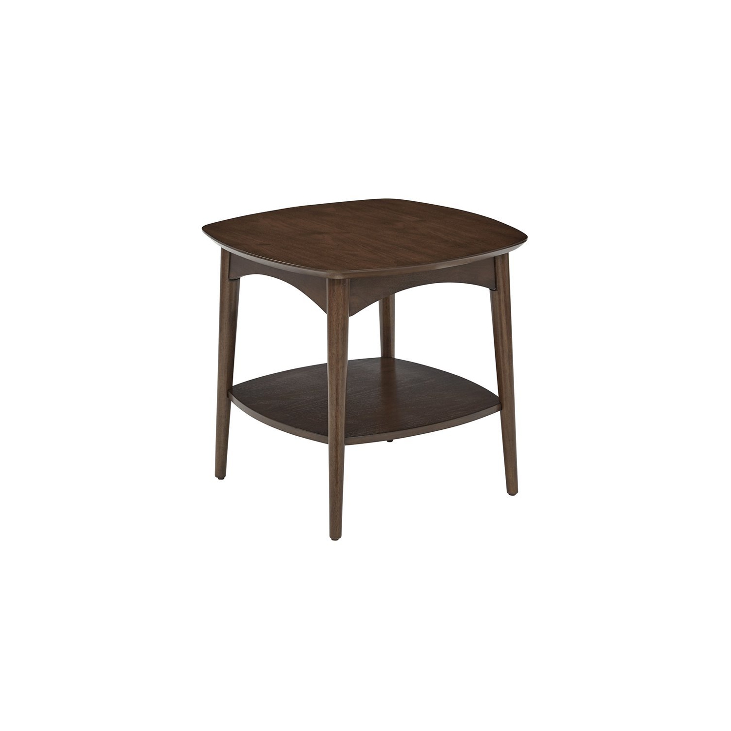 Copenhagen Wood and Wood Veneer Accent Table in Walnut Brown