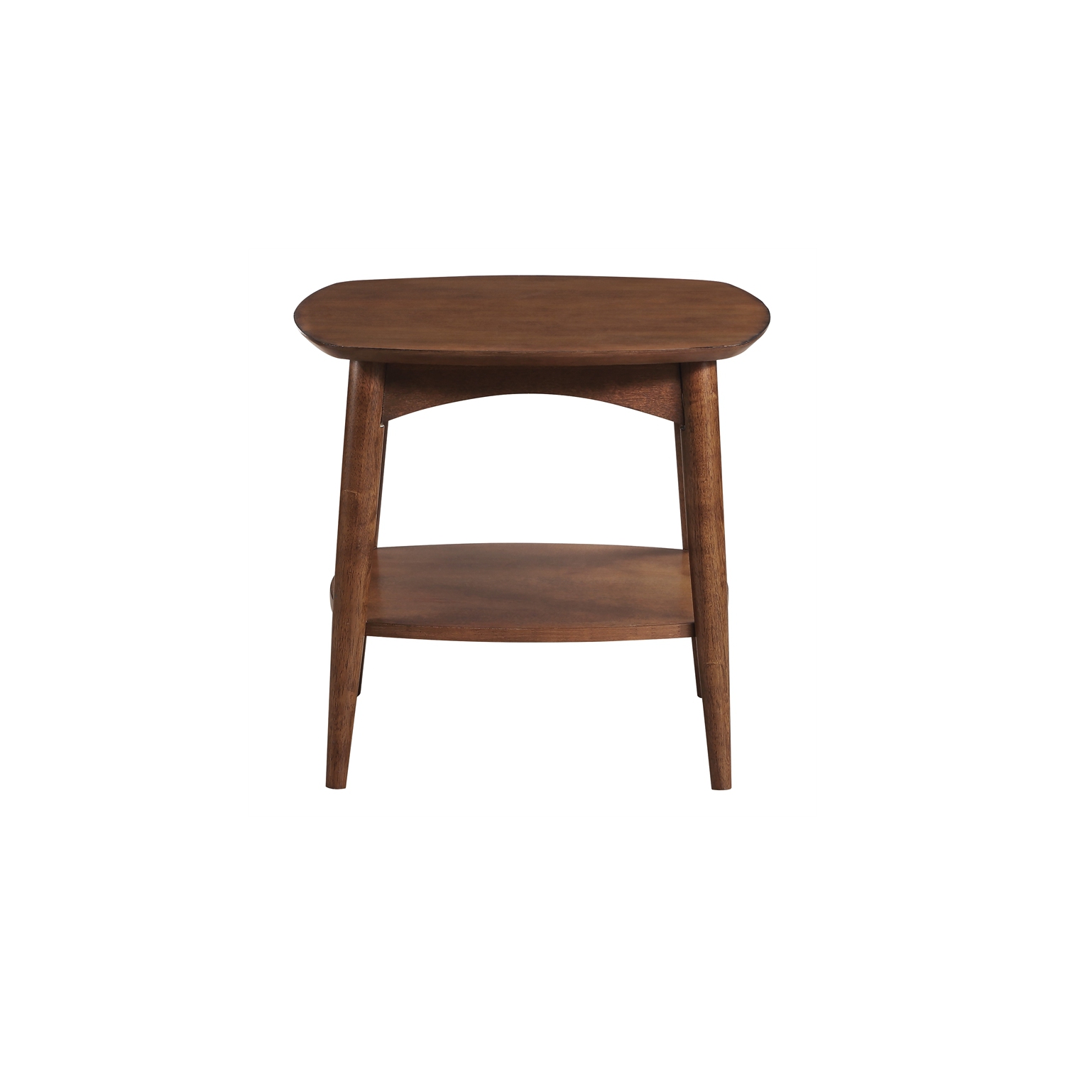 Copenhagen Wood and Wood Veneer Accent Table in Walnut Brown