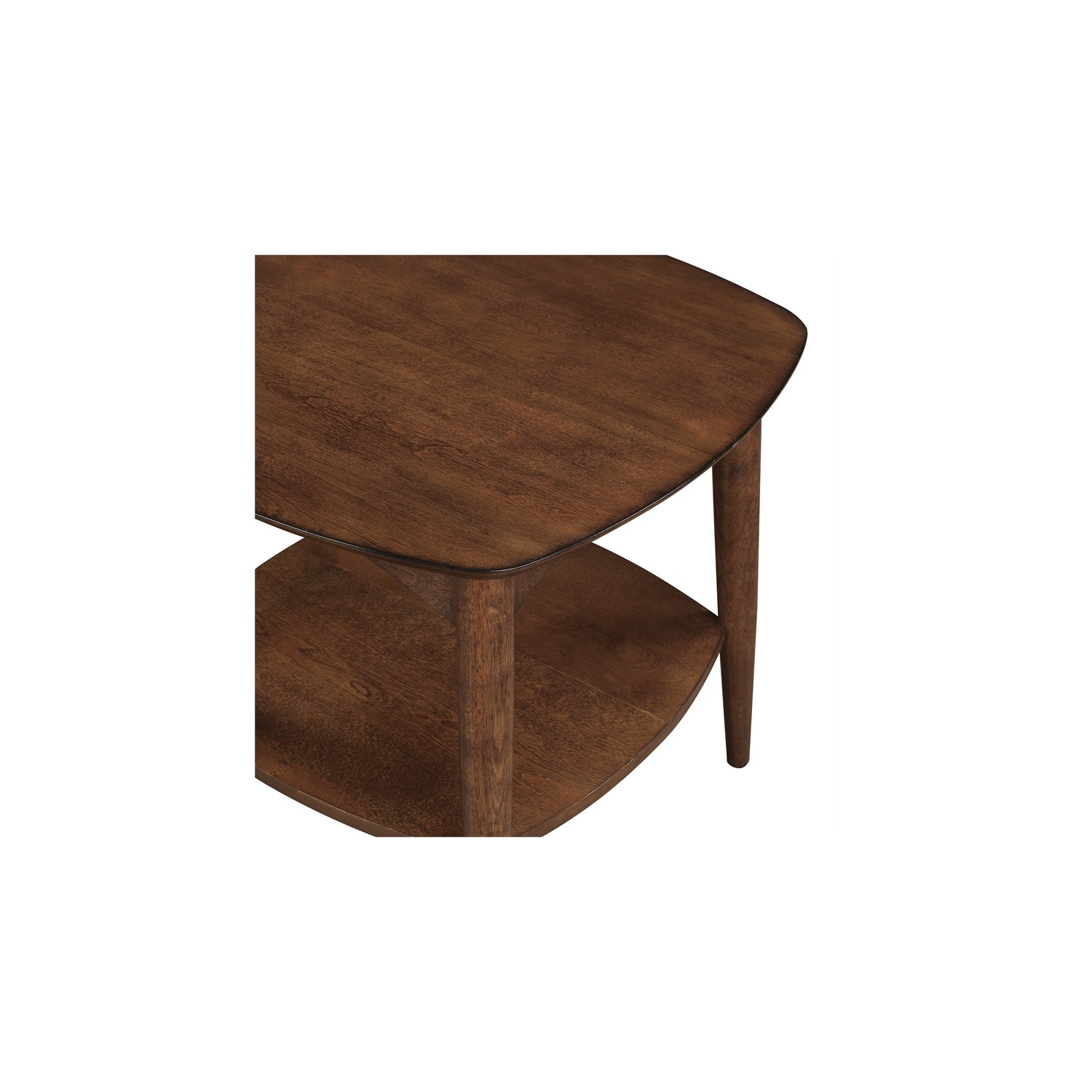 Copenhagen Wood and Wood Veneer Accent Table in Walnut Brown