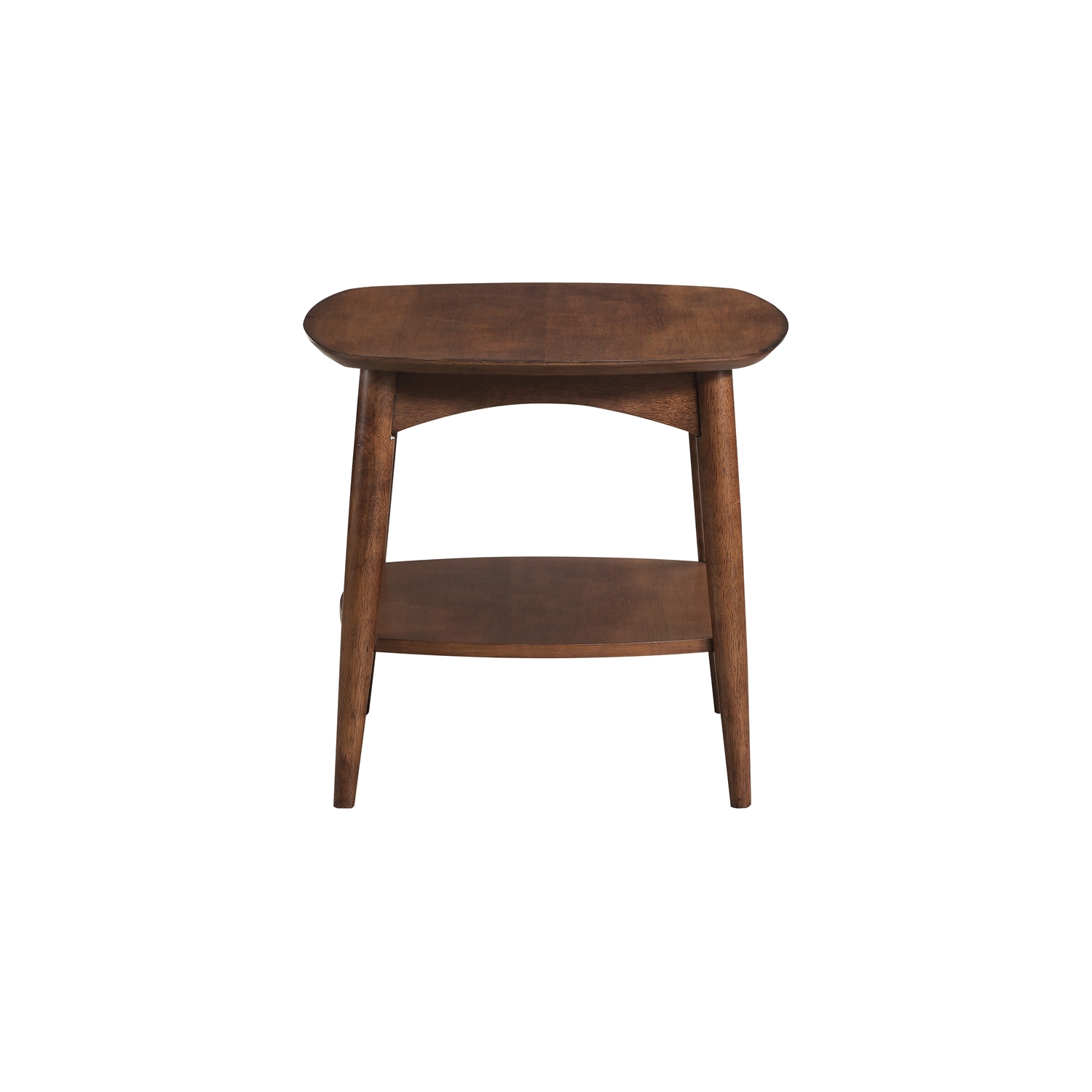 Copenhagen Wood and Wood Veneer Accent Table in Walnut Brown