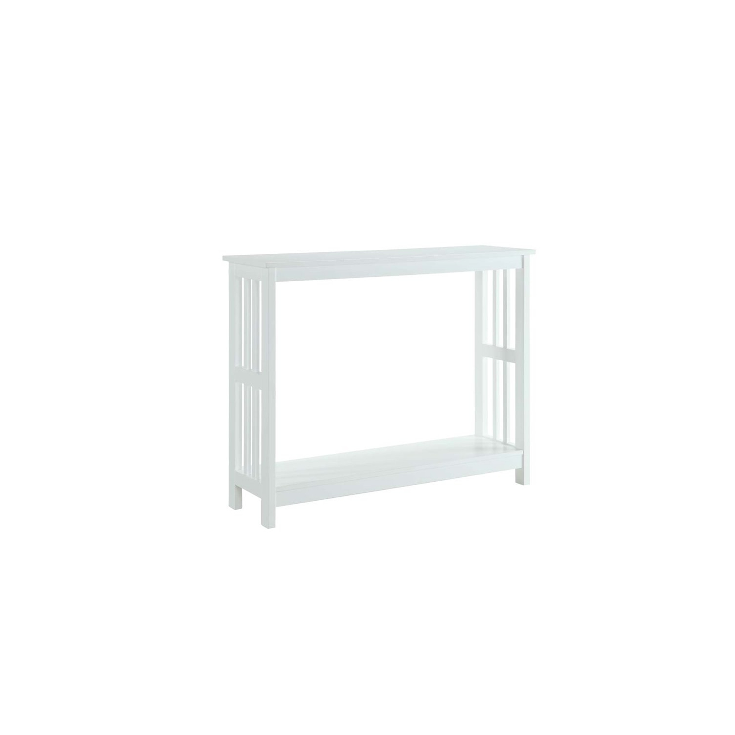 Convenience Concepts Mission Console Table in White Wood Finish