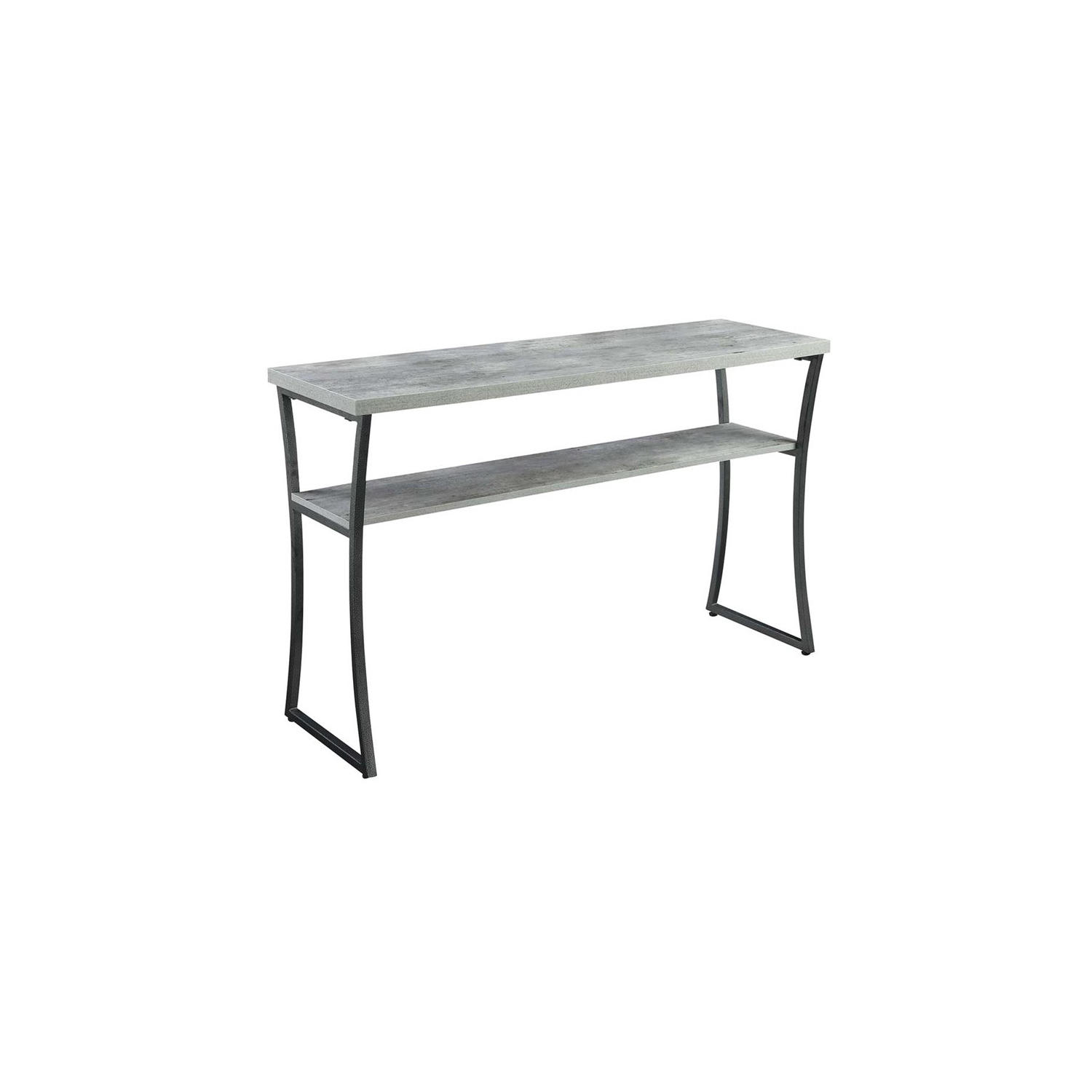 Convenience Concepts X-Calibur Console Table in Gray Faux Birch Wood Finish