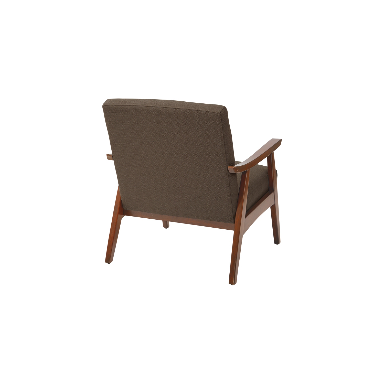 Davis Chair in Klein Otter Brown Fabric with medium Espresso frame