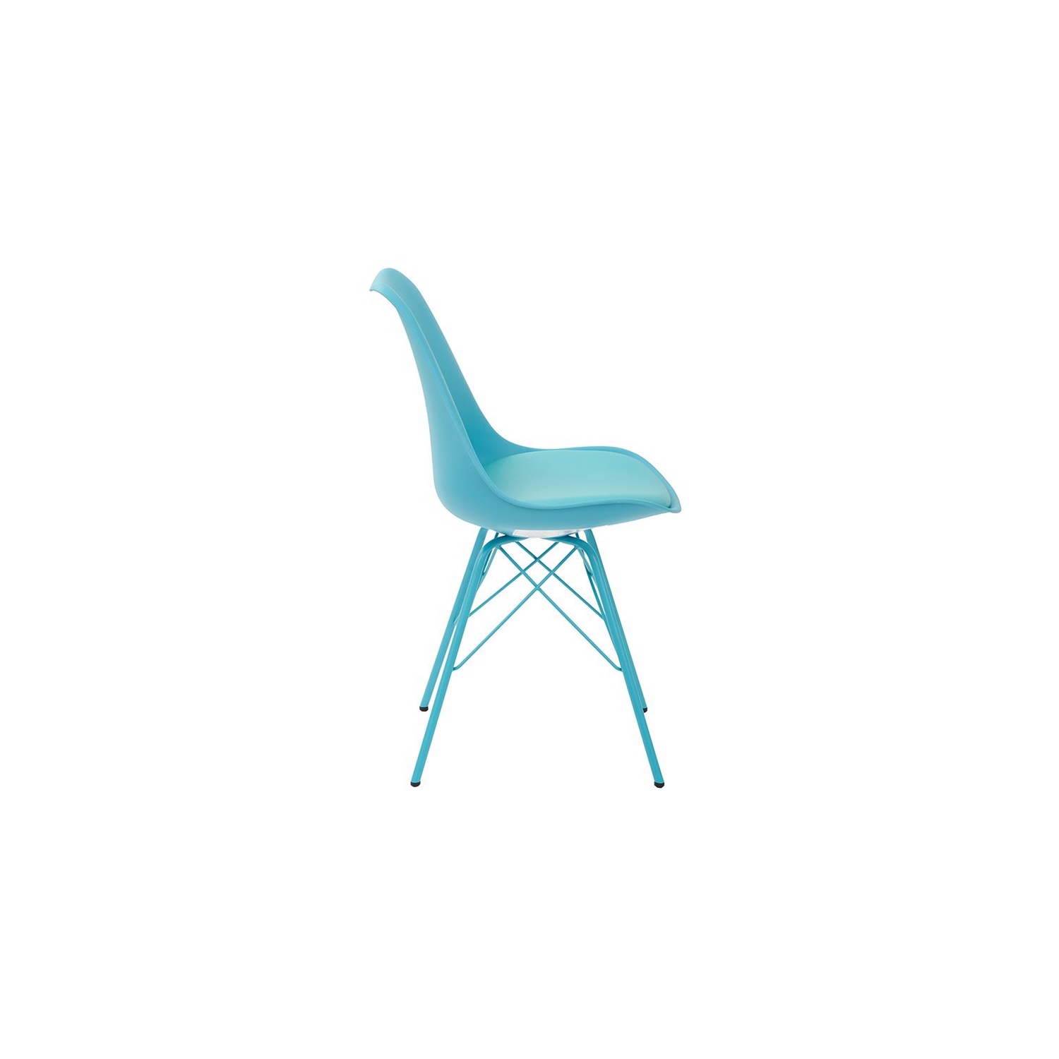 Emerson Side Chair with 4 Leg Base in Teal Blue Finish