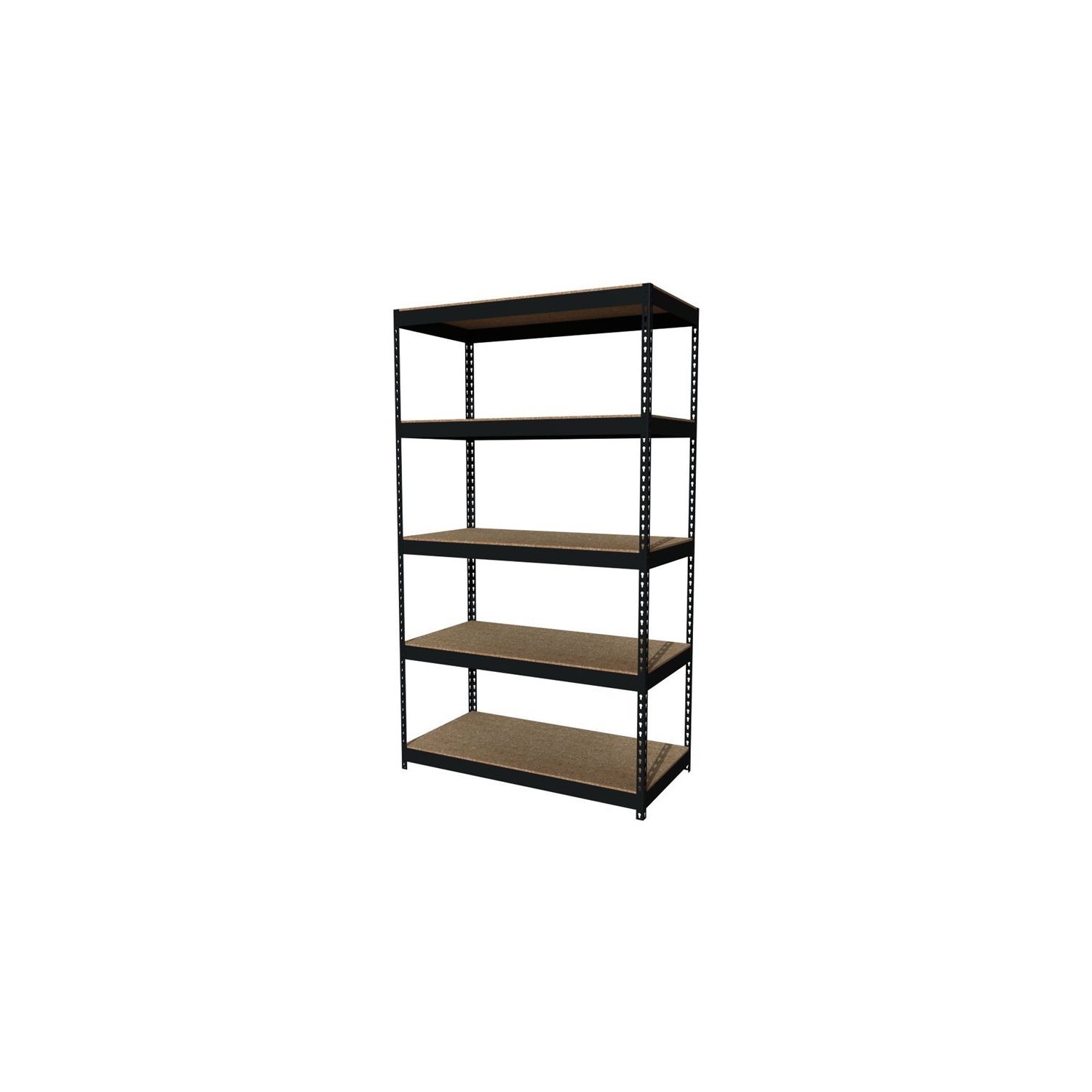 Iron Horse 3800 Riveted Metal Shelving 5-Shelf 24Dx48Wx84H Black