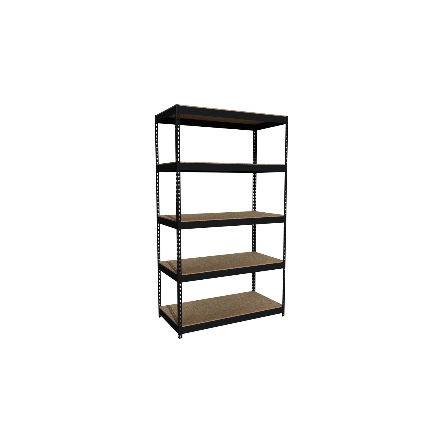 Iron Horse 3800 Riveted Metal Shelving 5-Shelf 24Dx48Wx84H Black