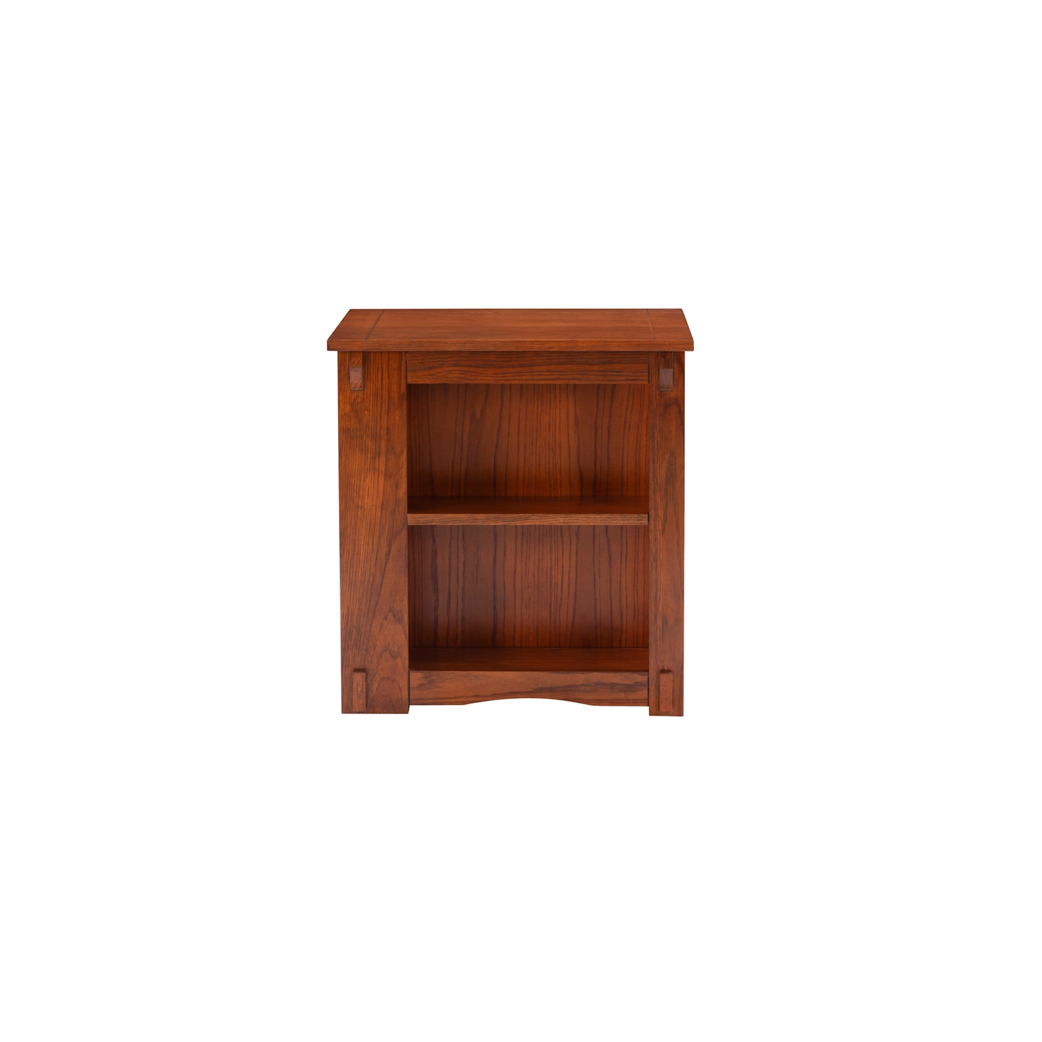 Linon Mission Oak Wood Cabinet Table in Brown