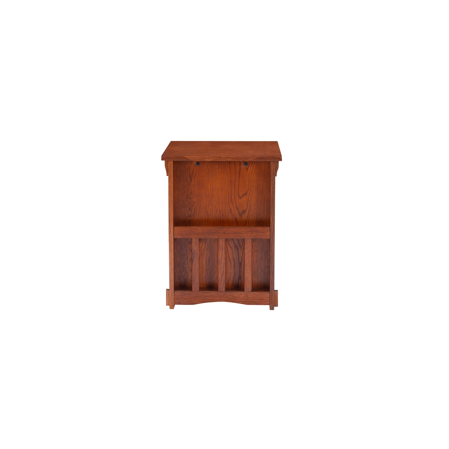 Linon Mission Oak Wood Cabinet Table in Brown