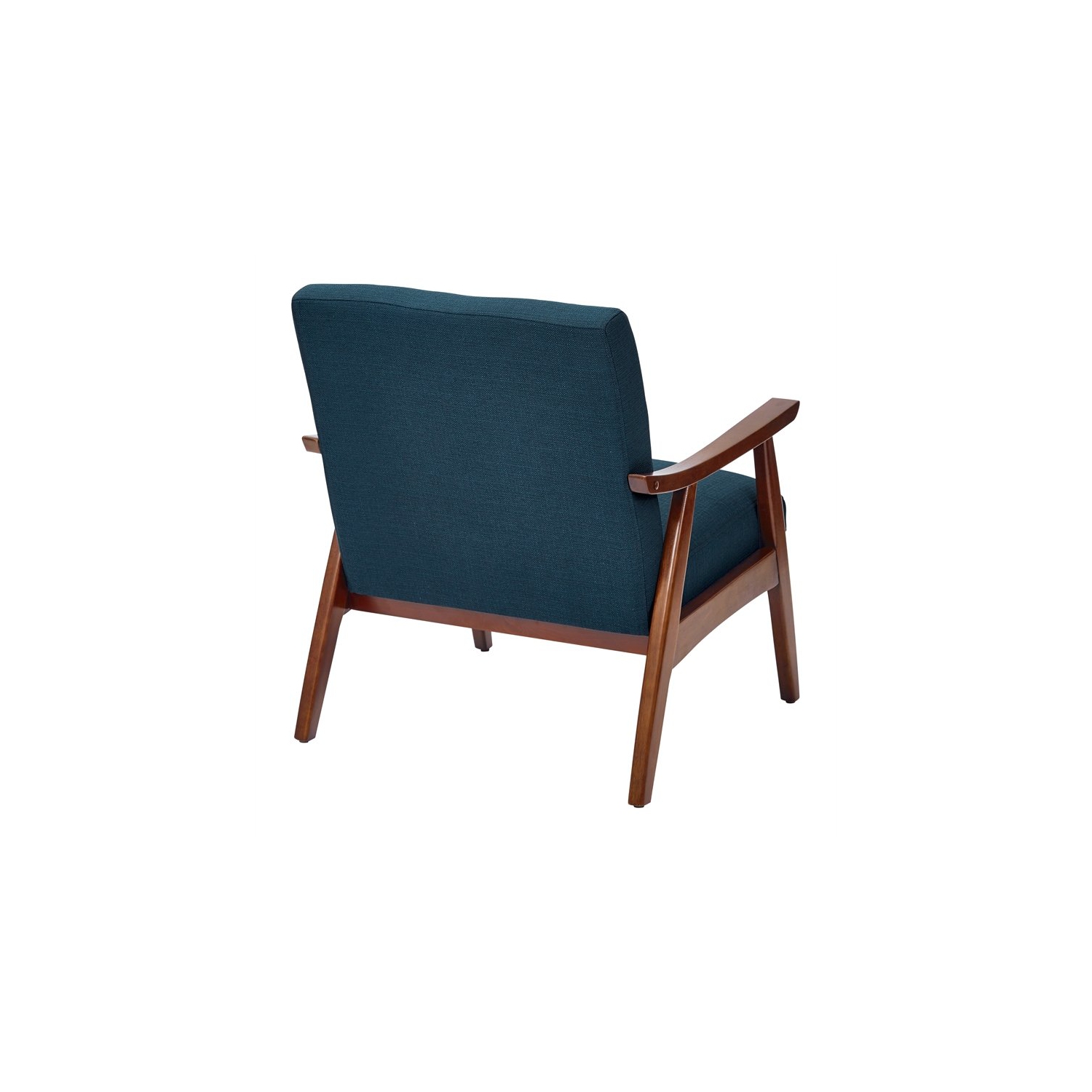 Davis Chair in Klein Azure Blue fabric with Medium Espresso Frame