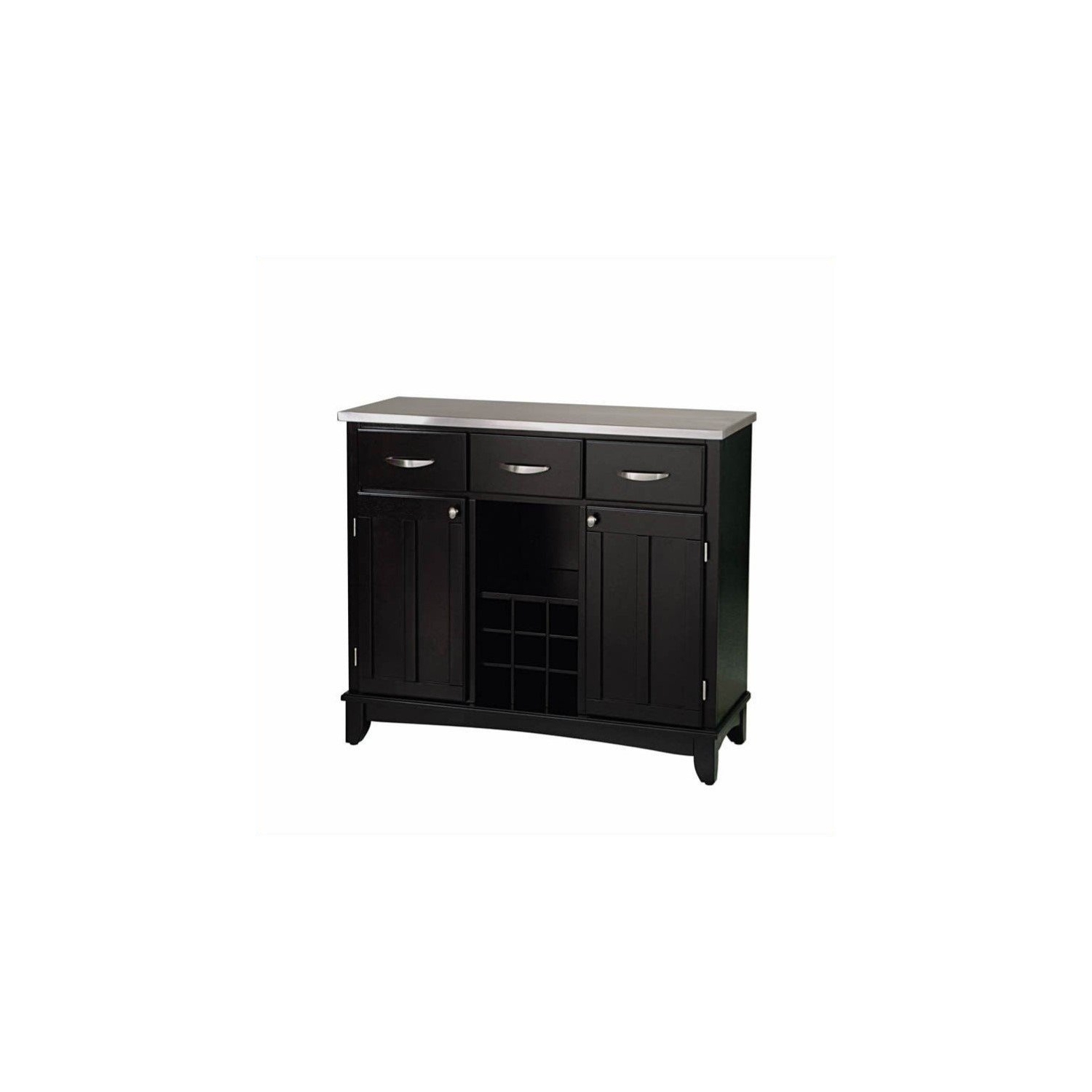 Homestyles Buffet of Buffets Wood Buffet in Black