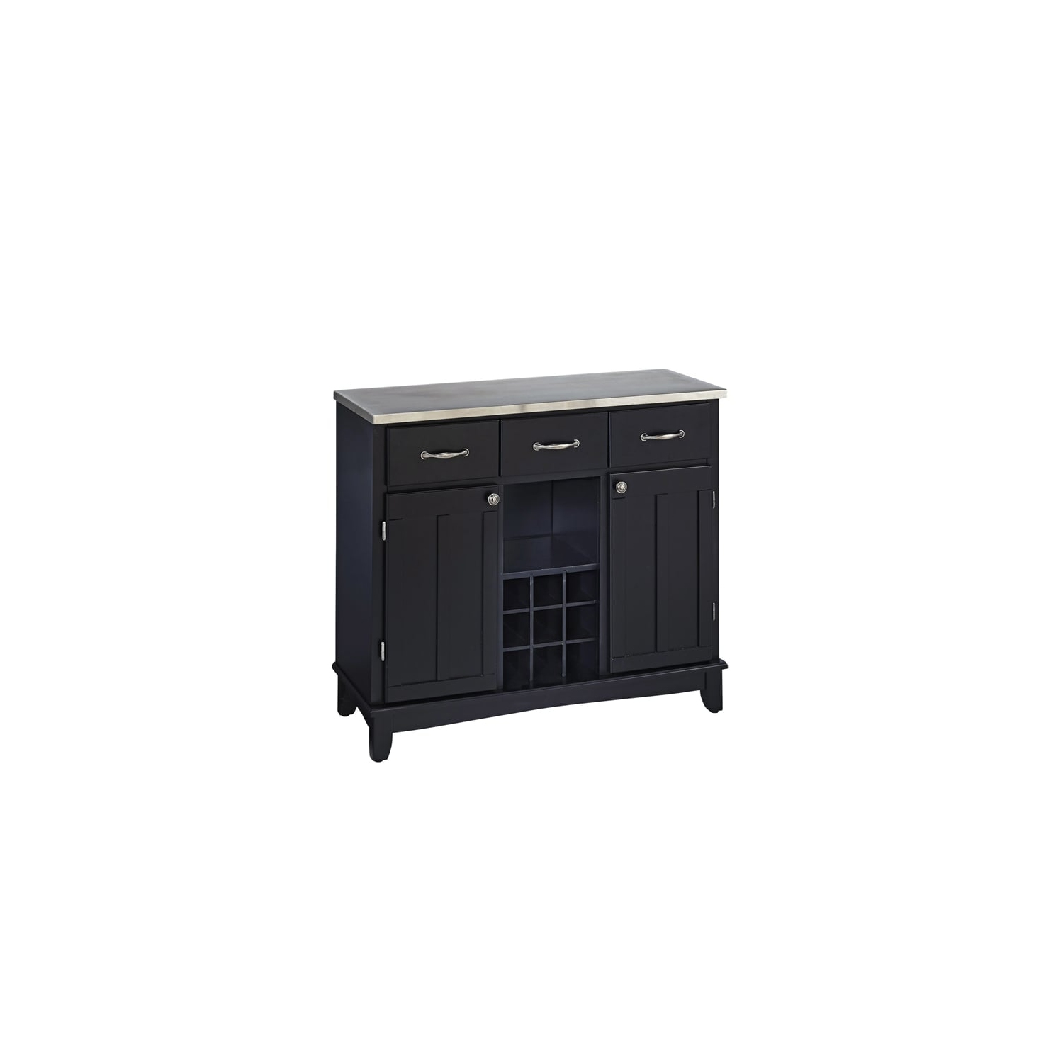 Homestyles Buffet of Buffets Wood Buffet in Black