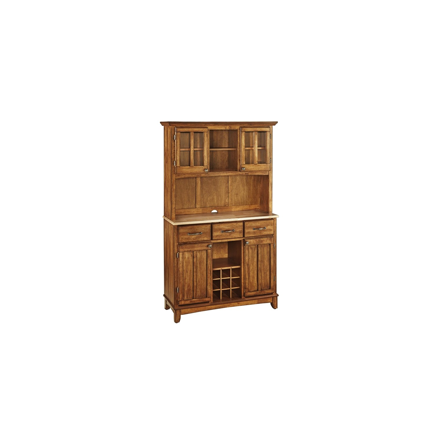 Buffet de buffets en bois avec huche de style brun