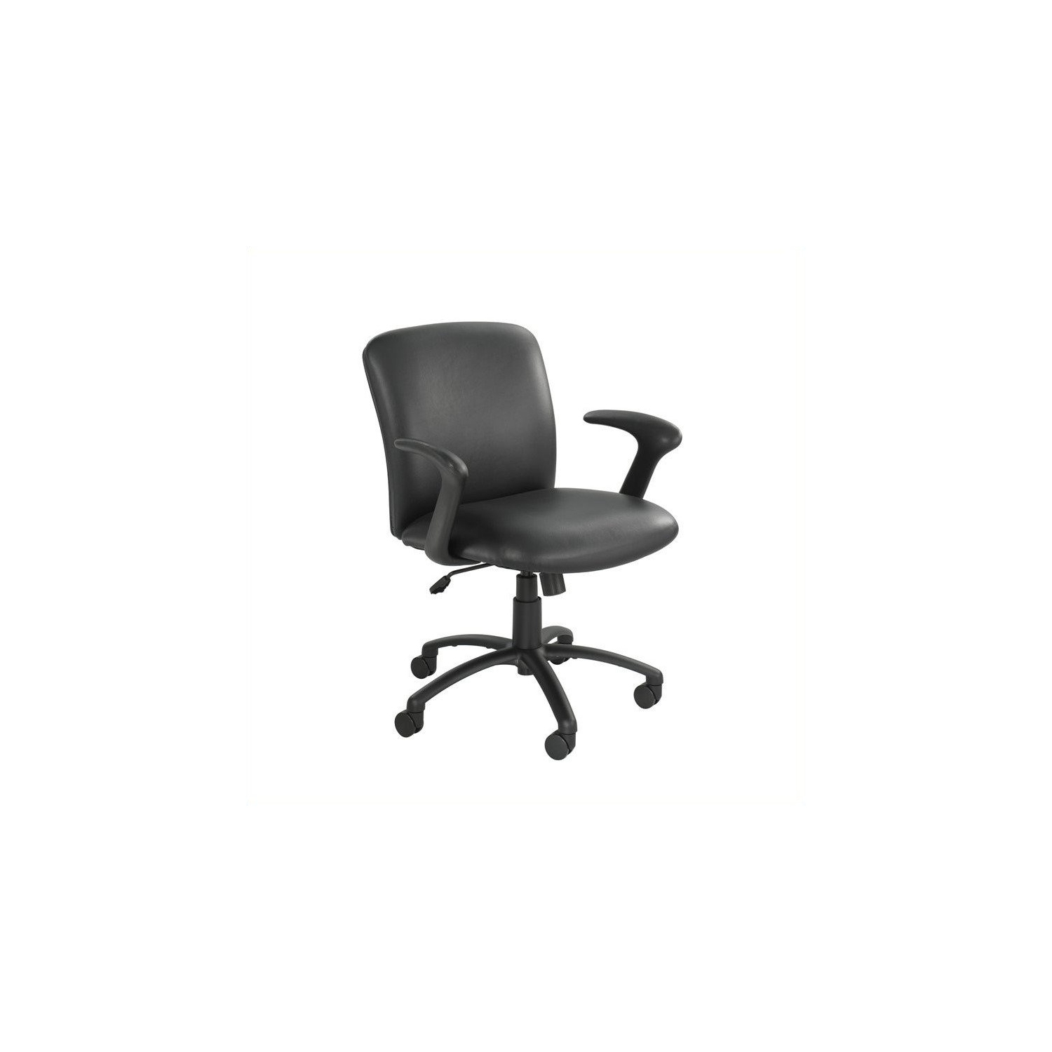 Safco Uber Big and Tall Mid Back Armless Task Office Chair in Black Vinyl