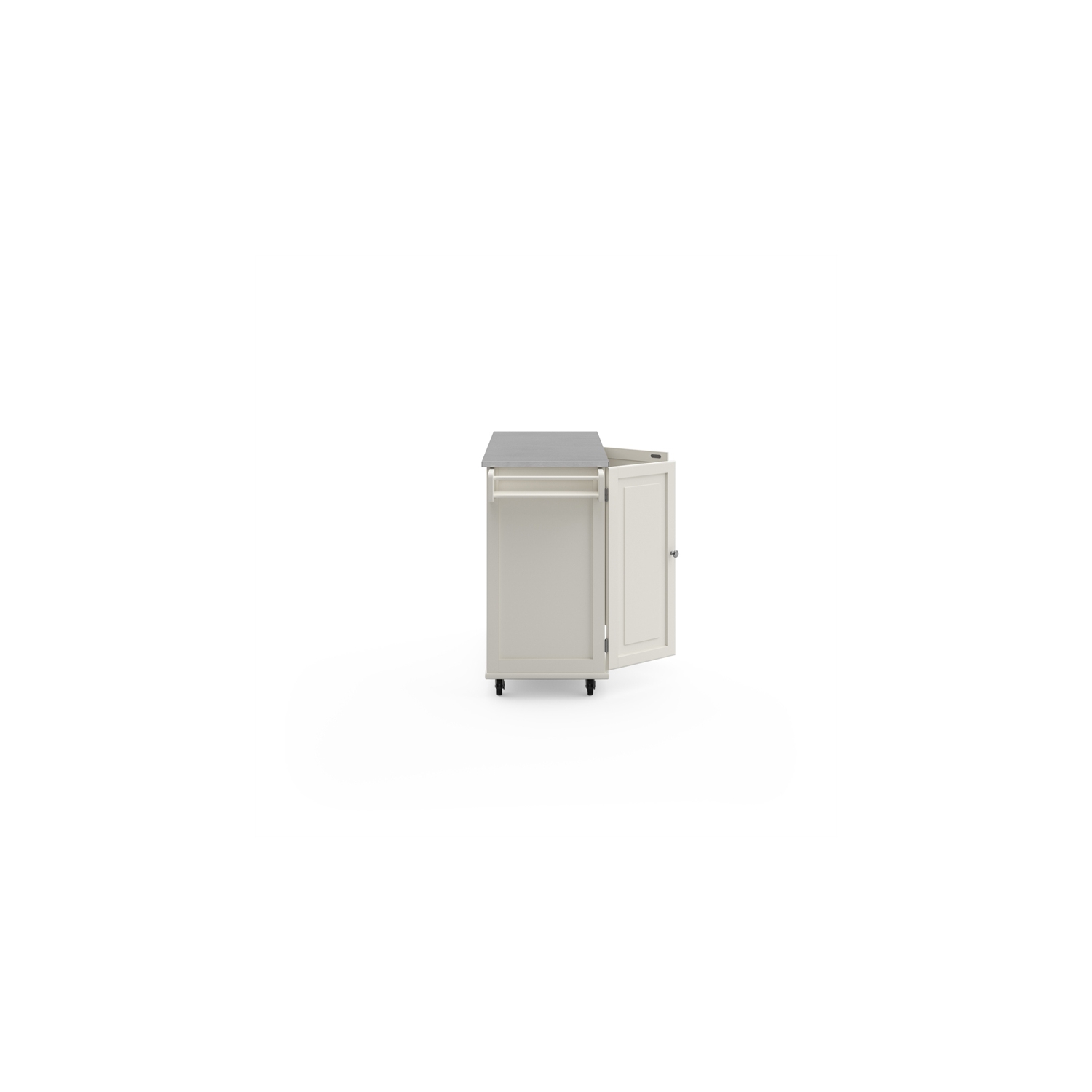 Homestyles Dolly Madison Wood Kitchen Cart in Off White