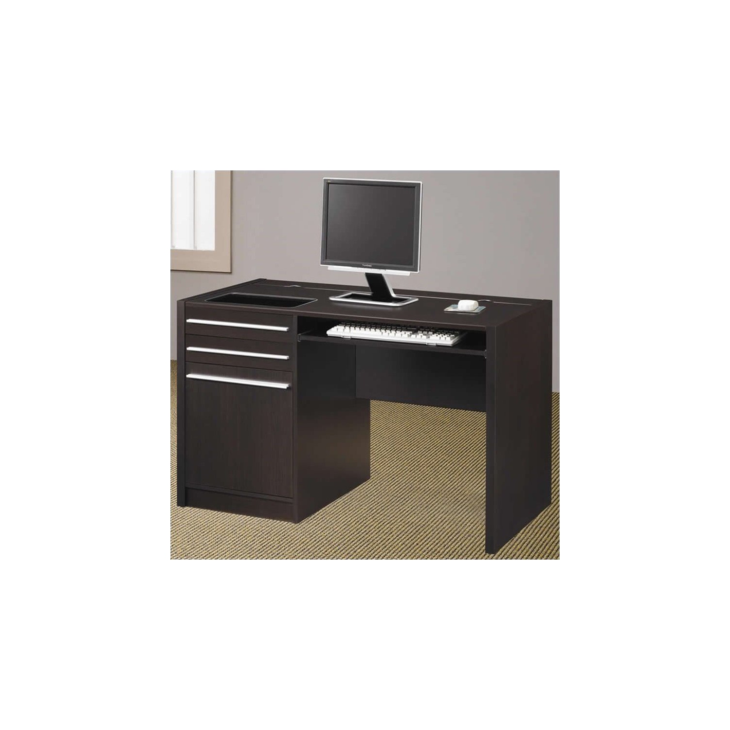 Coaster Ontario Computer Desk with Charging Station in Cappuccino