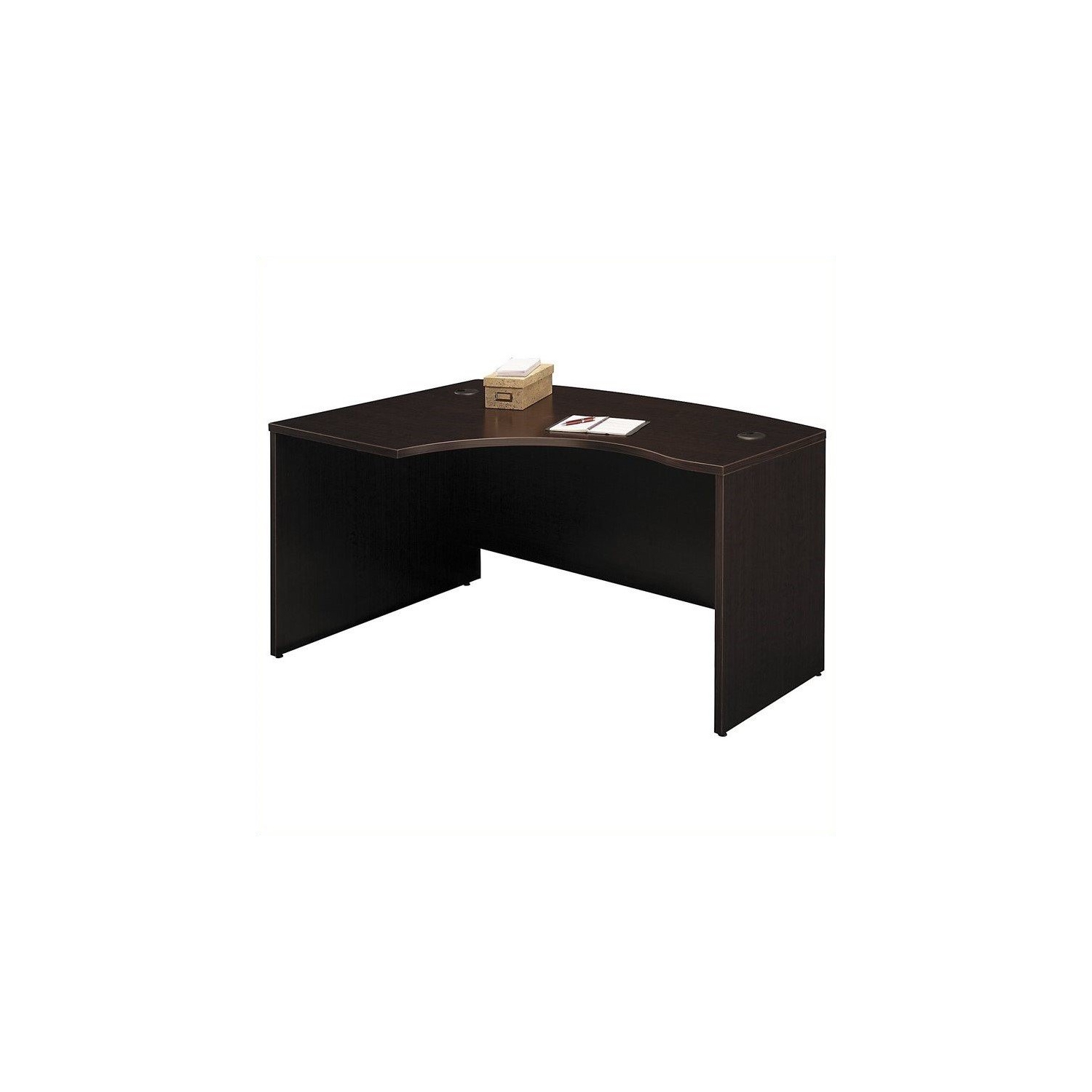 Series C 60x43 LH L-Bow Desk in Mocha Cherry - Engineered Wood