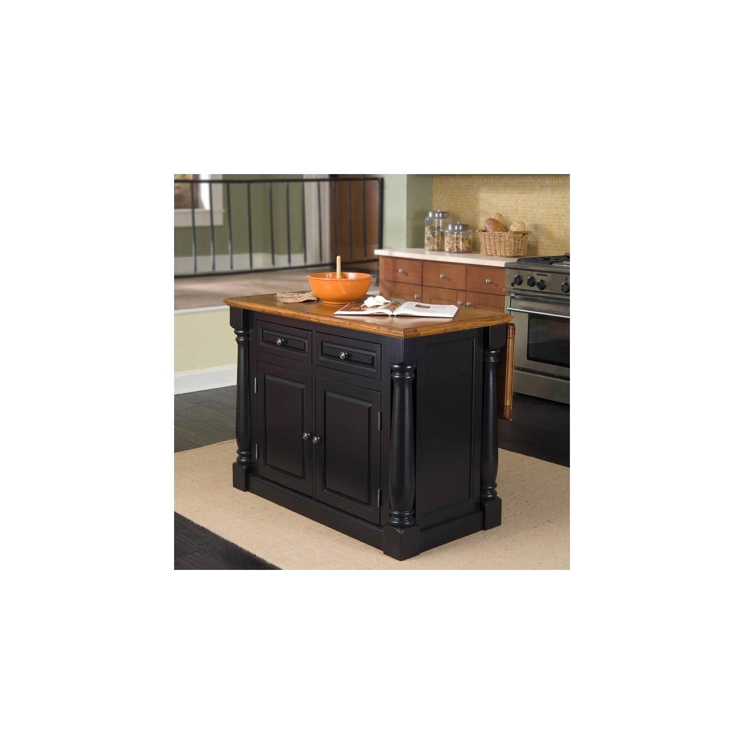 Homestyles Monarch Black Kitchen Island