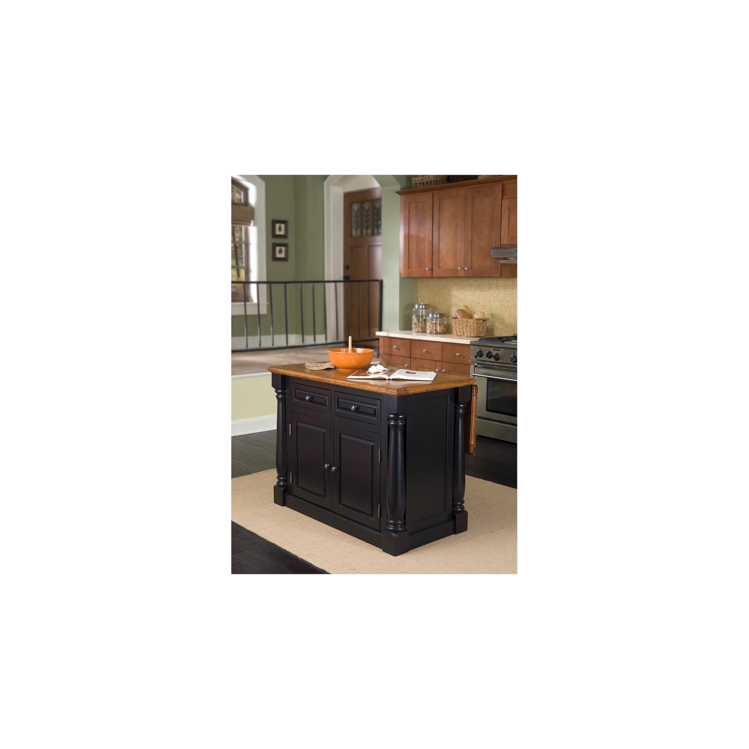 Homestyles Monarch Black Kitchen Island