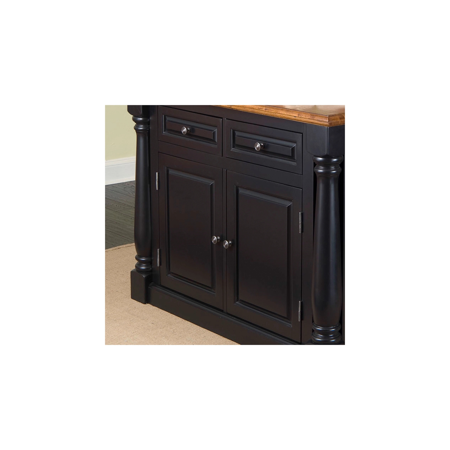 Homestyles Monarch Black Kitchen Island