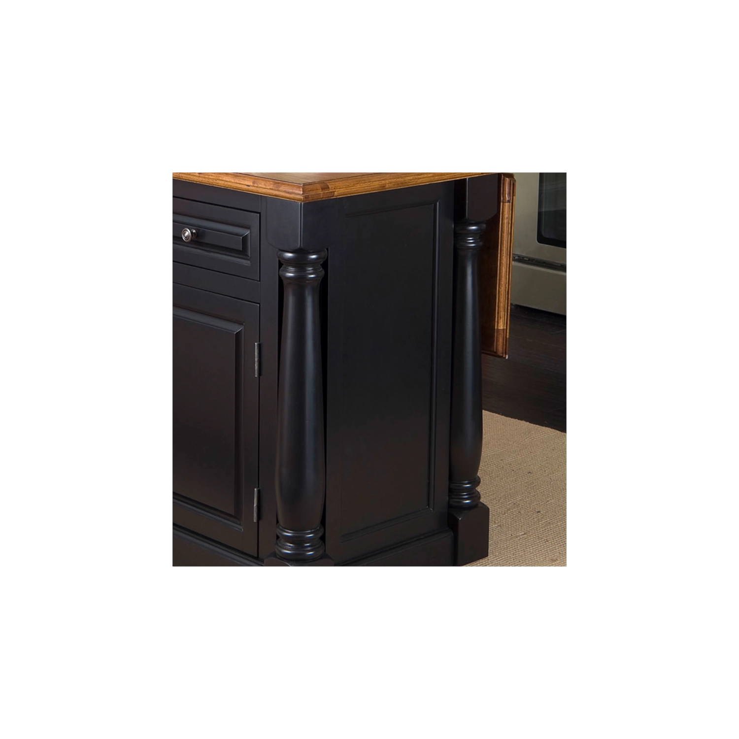 Homestyles Monarch Black Kitchen Island