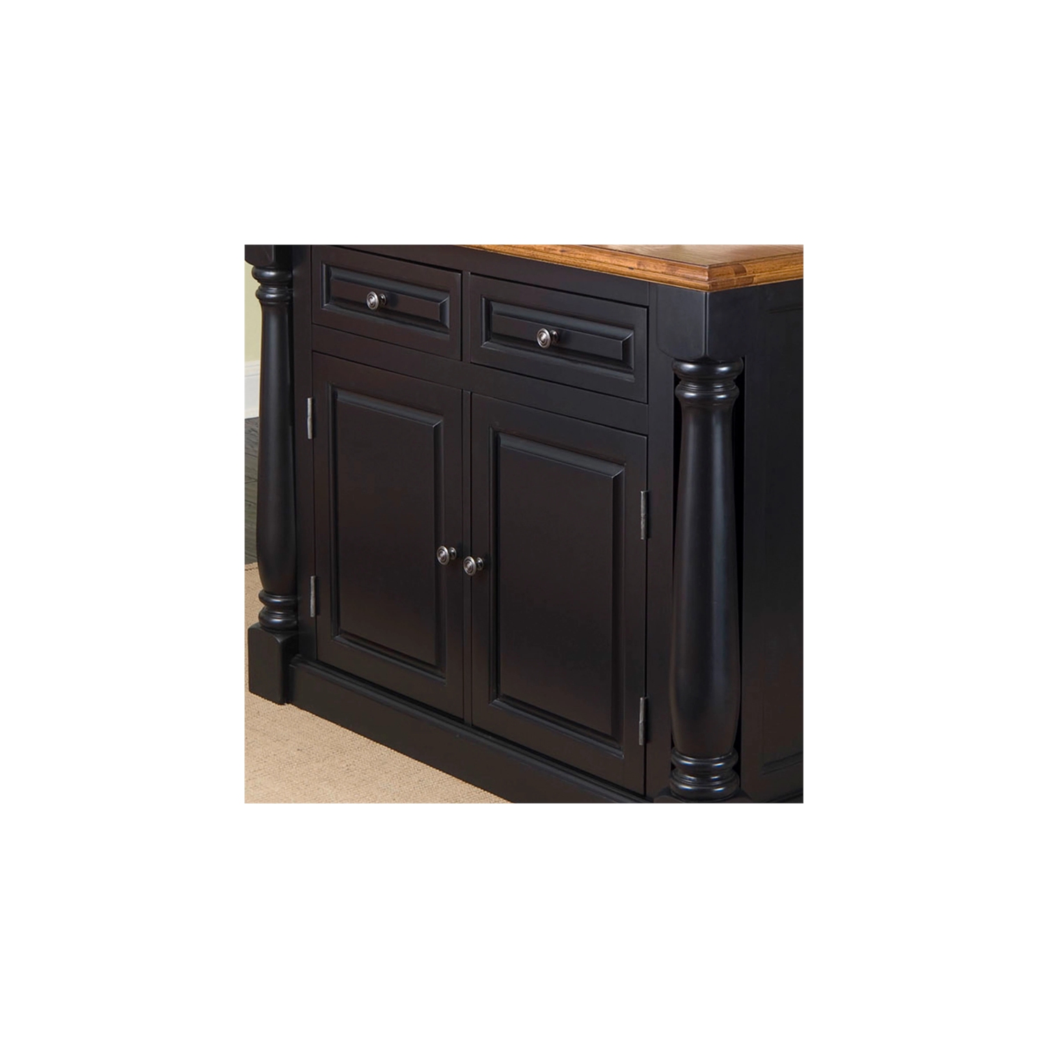 Homestyles Monarch Black Kitchen Island