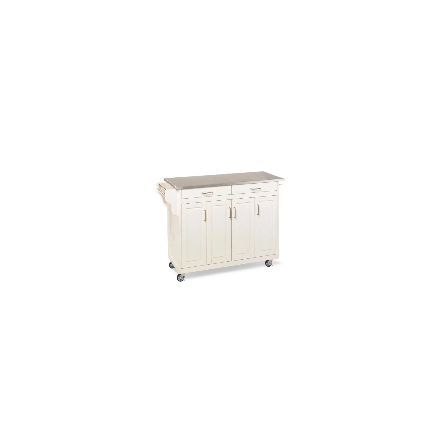 Homestyles – Chariot de cuisine en bois Create-a-Cart en blanc cassé