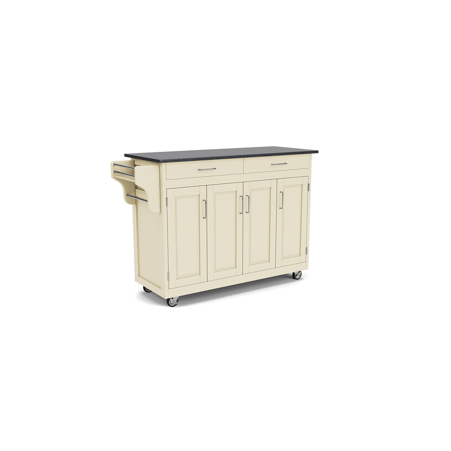 Homestyles Create-a-Cart Wood Rolling Kitchen Cart in Off White
