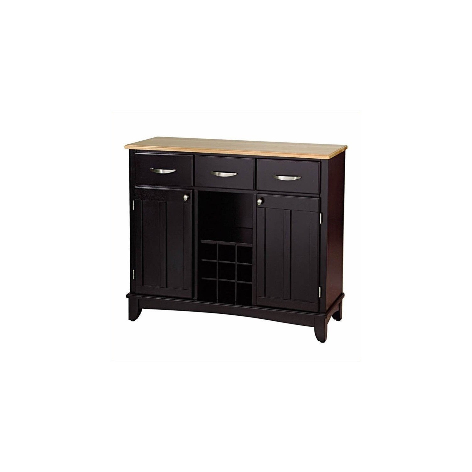 Homestyles Wood Top Large Buffet in Black