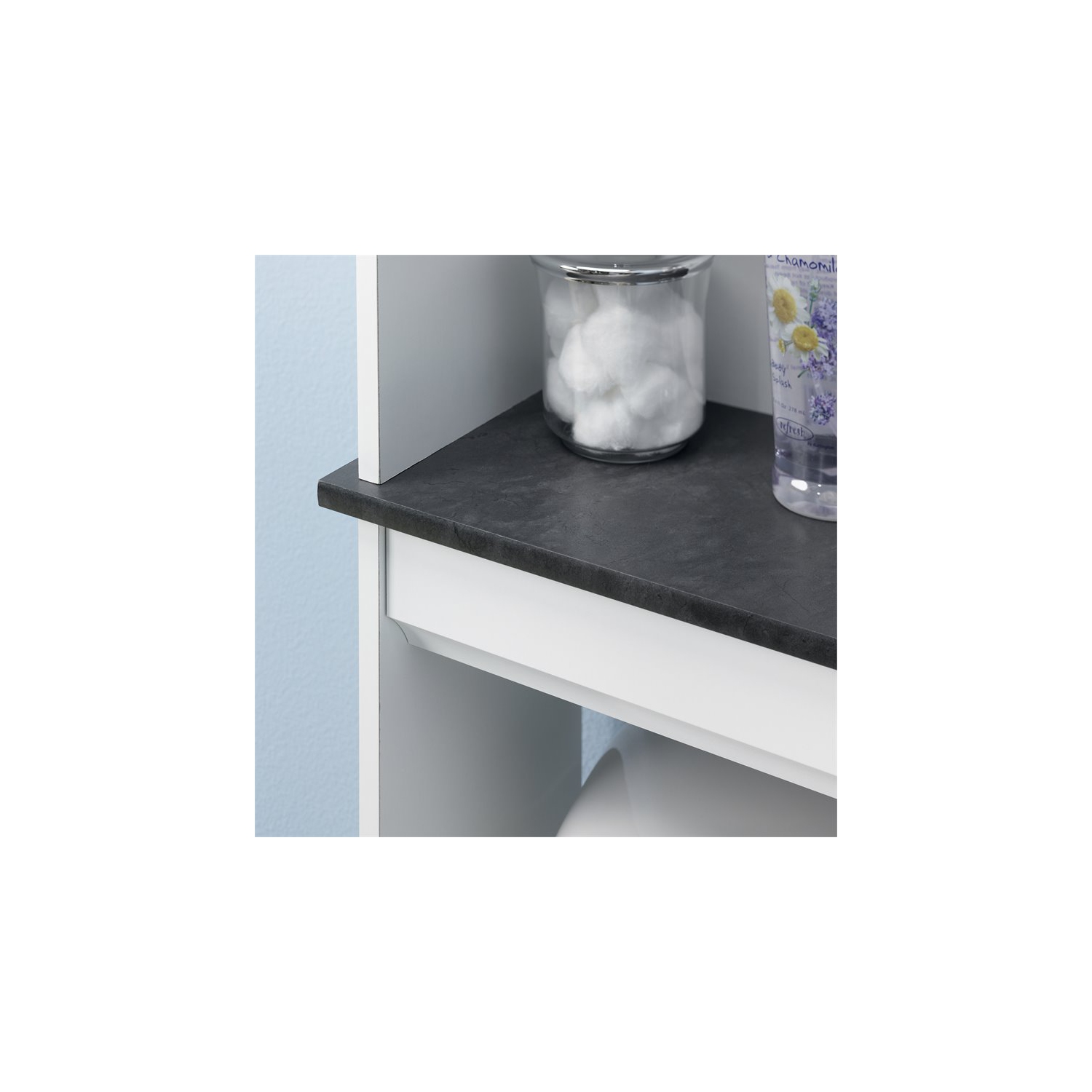 Sauder Caraway Engineered Wood Etagere in Soft White