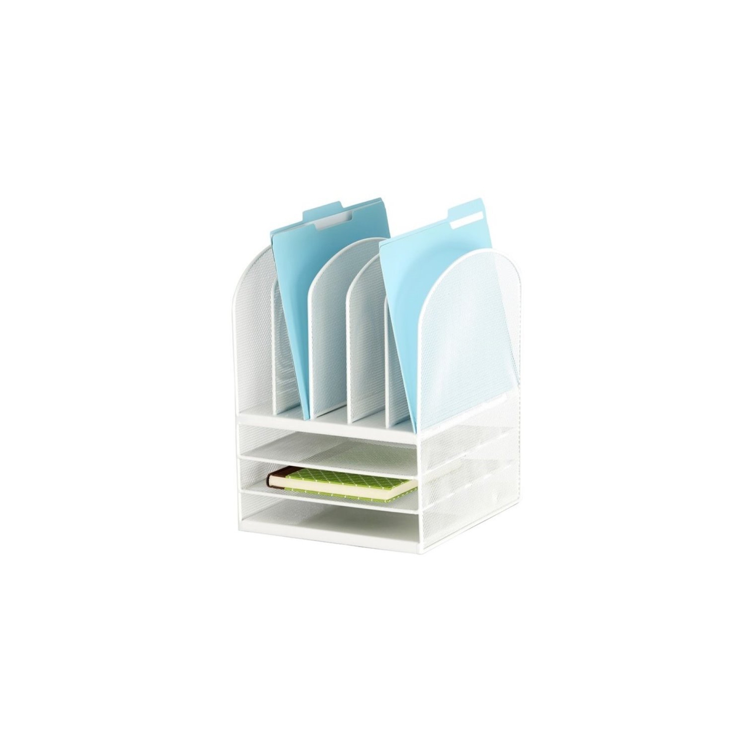 Safco Onyx Desk Organizer in White
