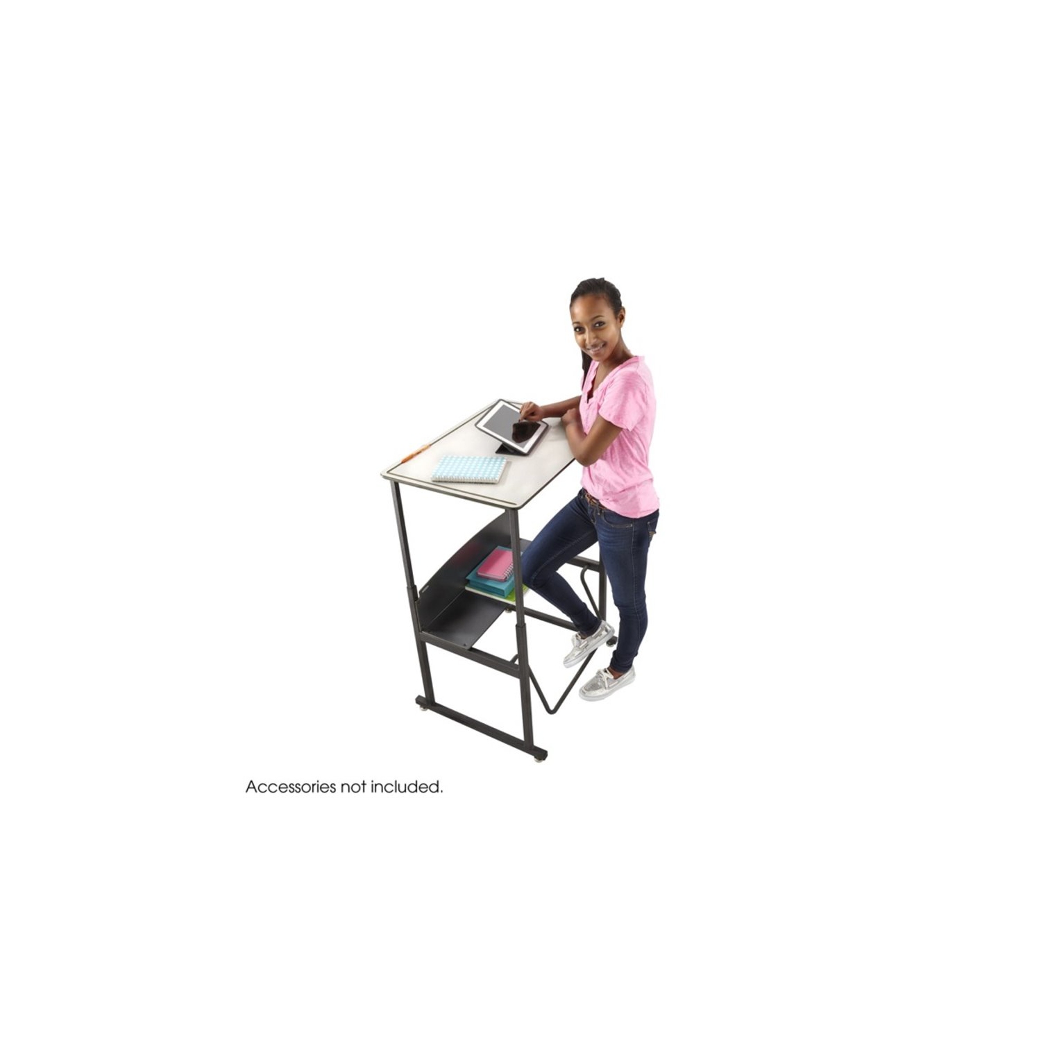 Safco AlphaBetter 24" x 36" Adjustable Standing Student Desk in Beige