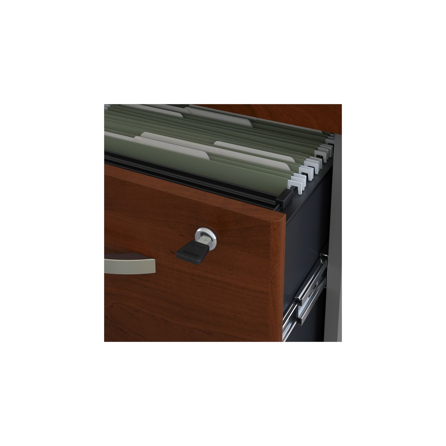 Bureau en U de 72 po avec caisson de la collection Business de Bush