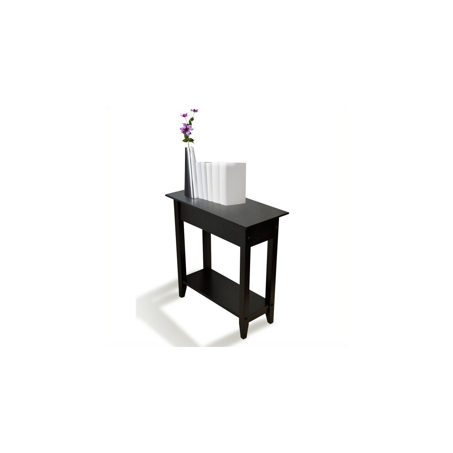 Commode concepts – Table de bout à dessus rabattable American Heritage en bois noir