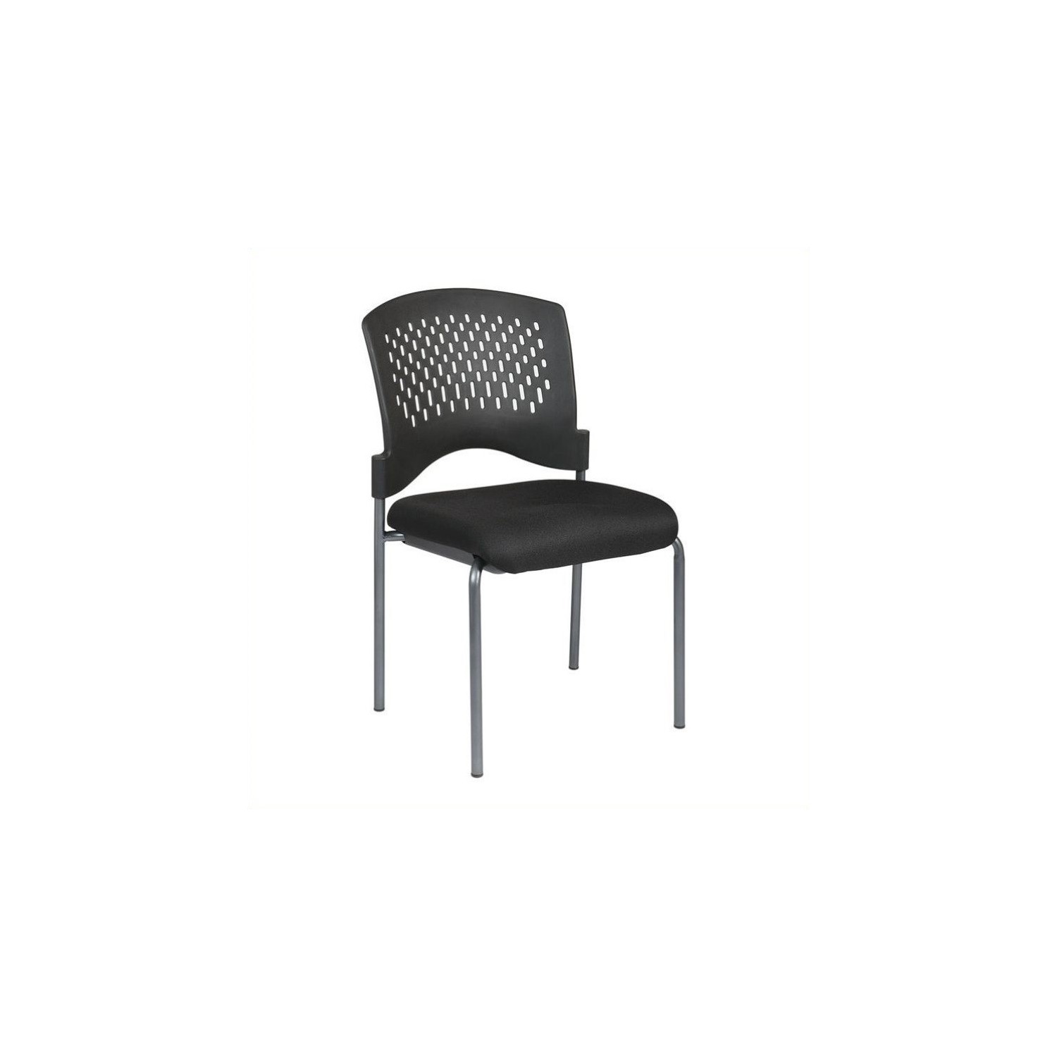Office Star Armless Guest Chair in Coal
