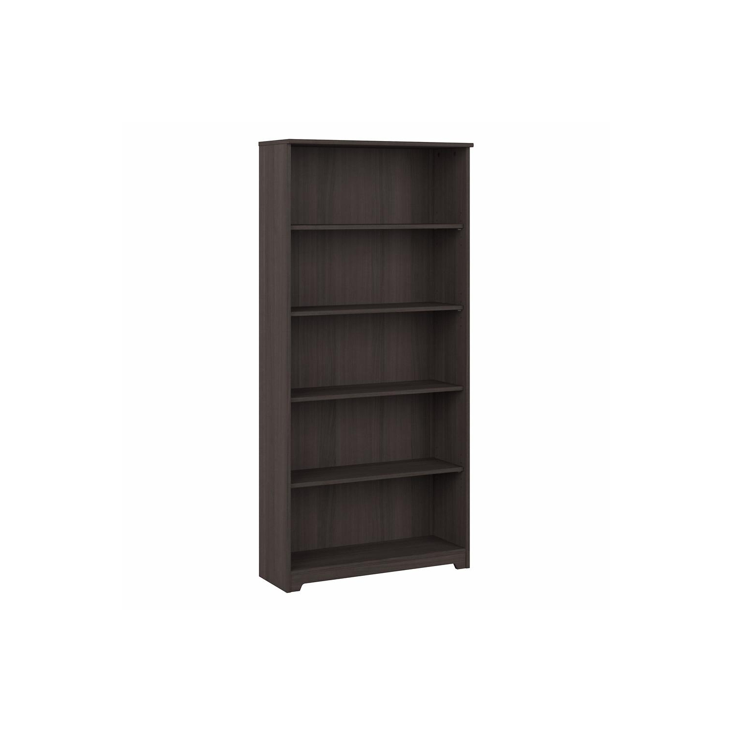 Cabot 5 Shelf Tall Bookcase in Heather Gray - Engineered Wood