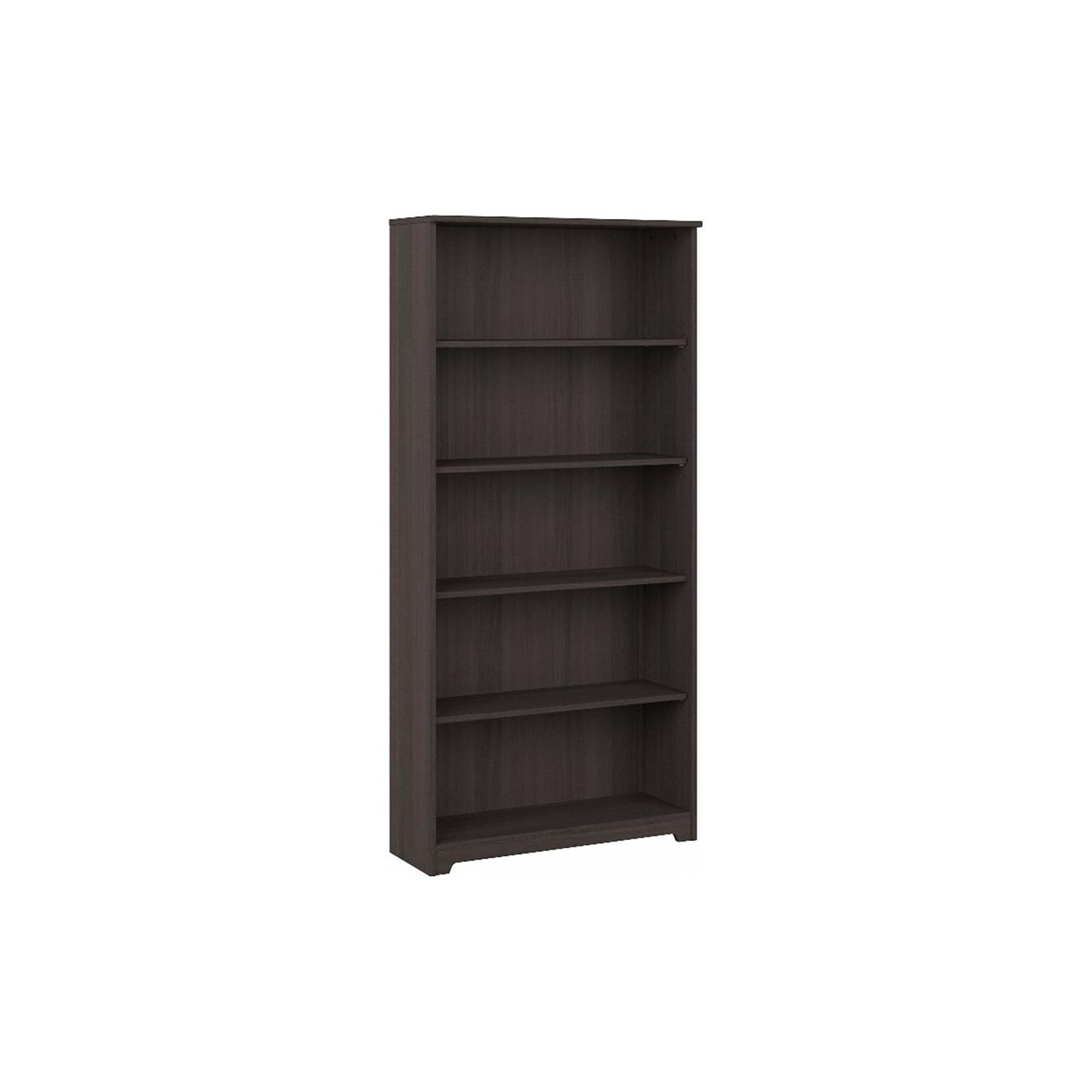 Cabot 5 Shelf Tall Bookcase in Heather Gray - Engineered Wood