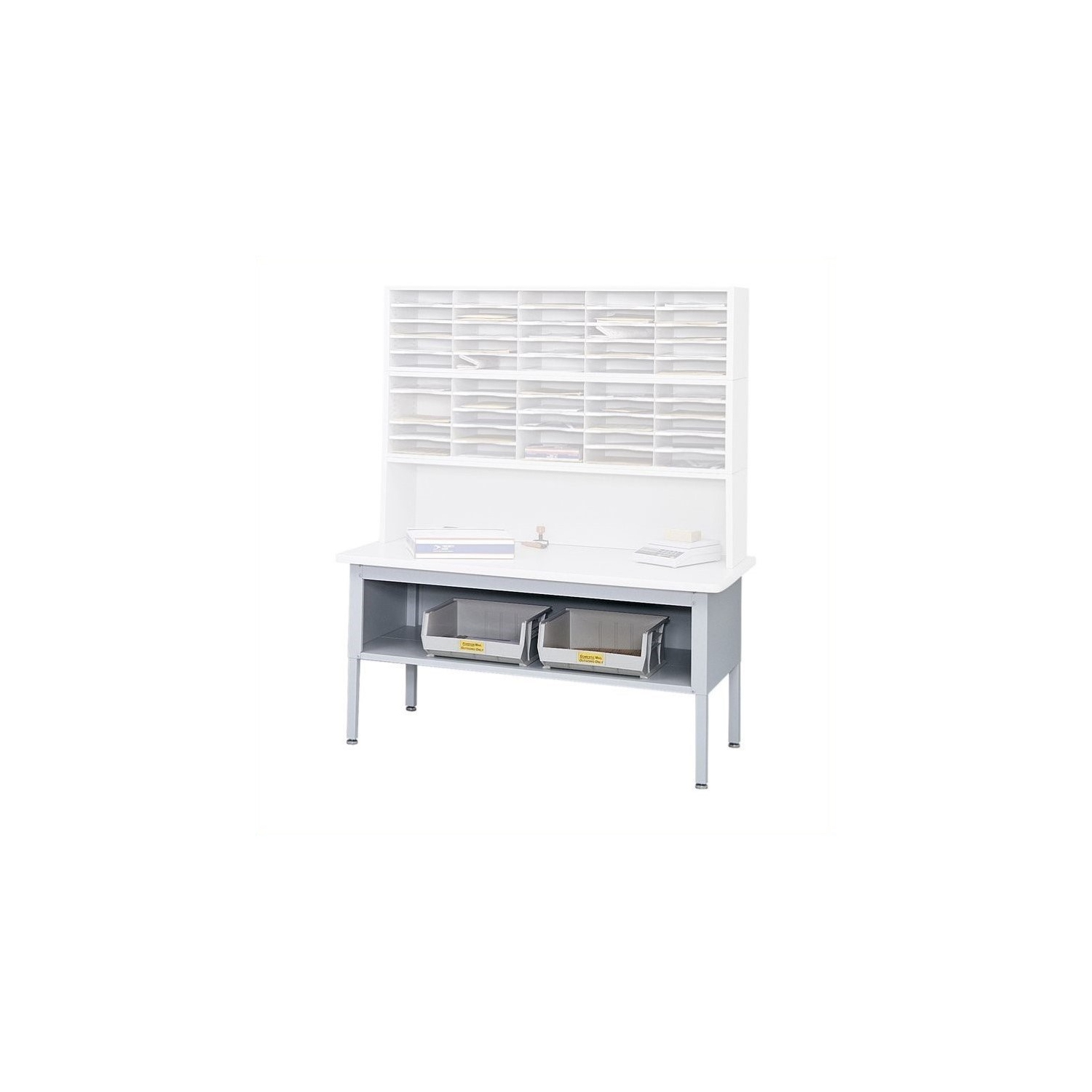 Safco – Table de tri E-Z sort avec tablette, gris