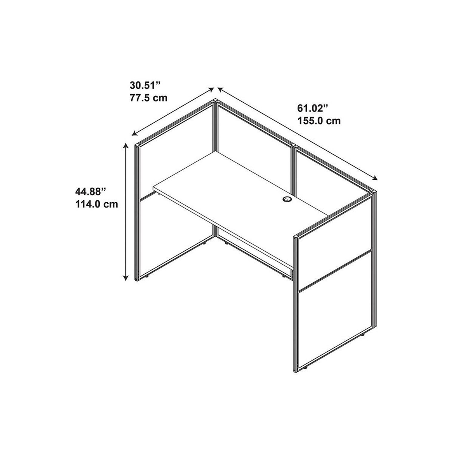 Bureau d’ordinateur en bois Easy Office de Bush Business Furniture au fini cerisier moka