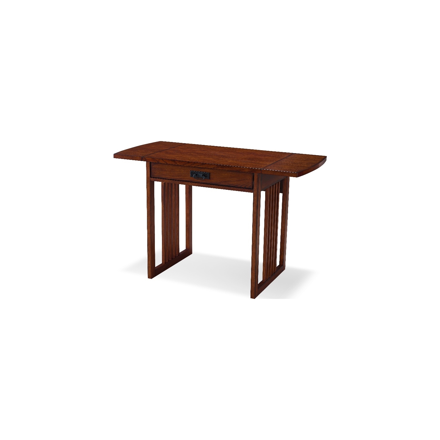 Leick Computer Wood Desk in Mission Oak Chocolate