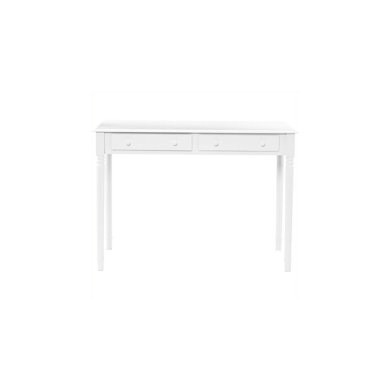 SEI Furniture Wood Writing Computer Desk in Crisp White