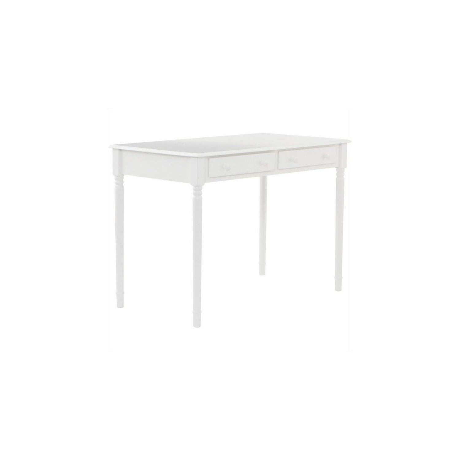 SEI Furniture Wood Writing Computer Desk in Crisp White